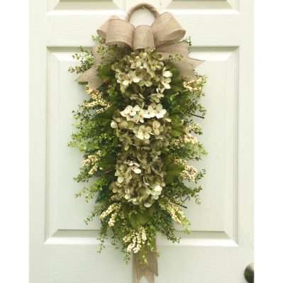 Green Fields | Elegant Hydrangea Wreath Swag